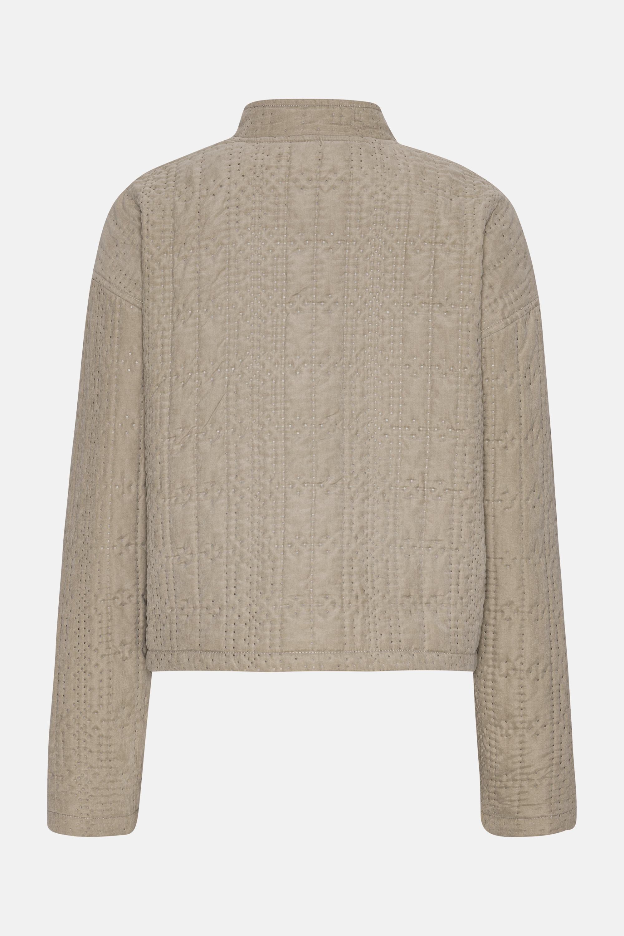 Kurze Steppjacke - Greige